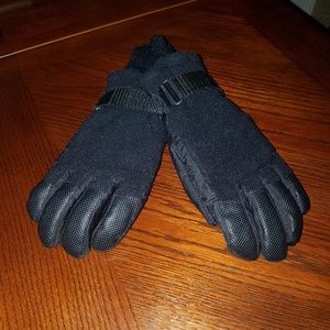 Black Unisex Ski Snowboard Gloves Thinsulate